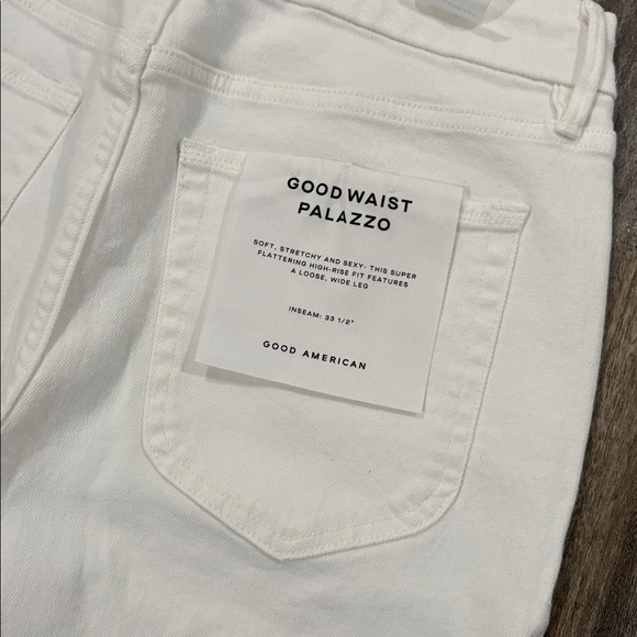 Good American Good Waist Palazzo White 12/31 NEW - Picture 5 of 9